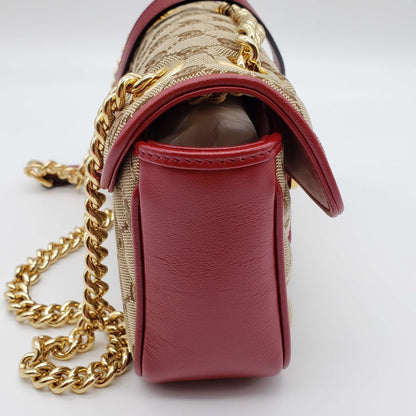 Gucci GG Marmont Mini Canvas & Leather Shoulder Bag