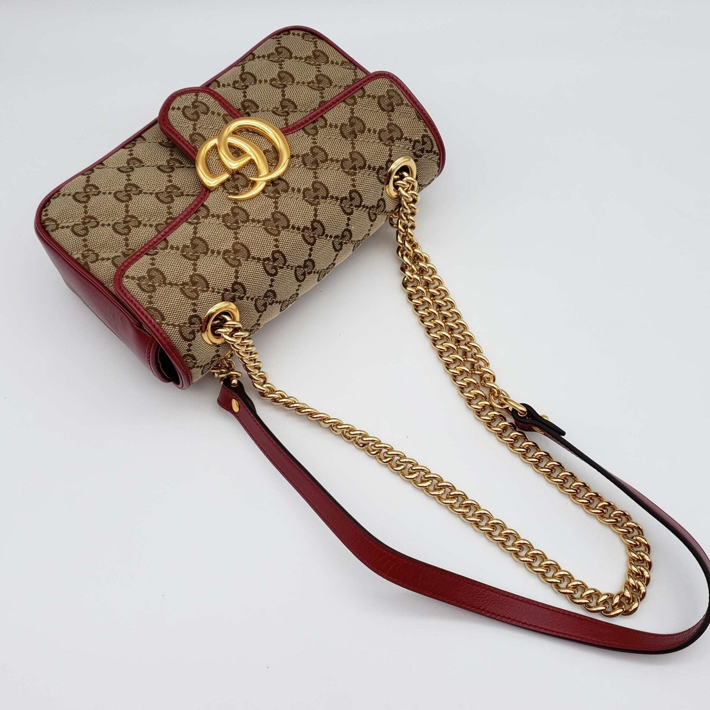 Gucci GG Marmont Mini Canvas & Leather Shoulder Bag