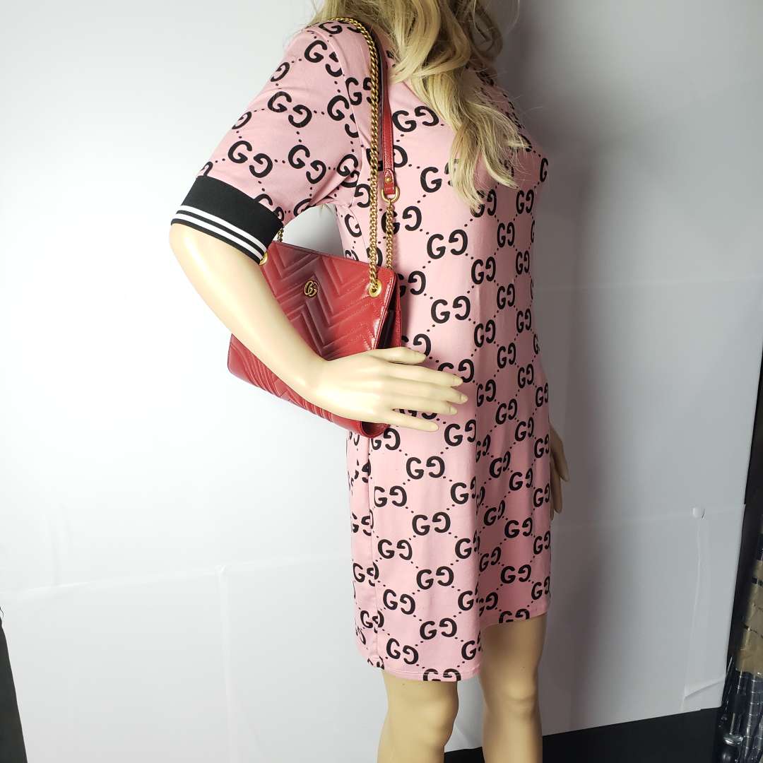 Gucci GG Marmont Quilted Clutch Shoulder Bag