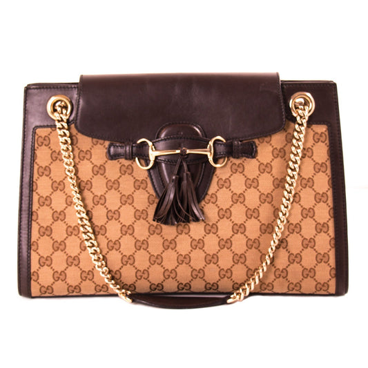 Gucci GG Canvas Emily Large Shoulder Bag