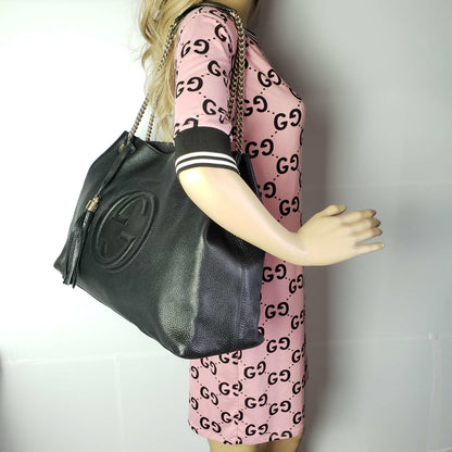 Gucci Soho Large Black Shoulder Bag