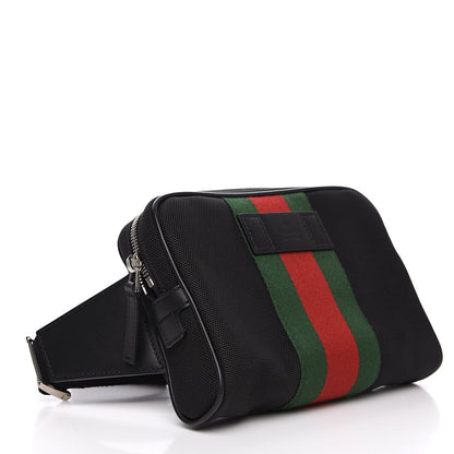Gucci Techno Canvas Belt Bag Green Red Web 630919