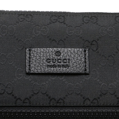 Gucci Unisex GG Guccissima Web Black Canvas Messenger Bag Crossbody 449185