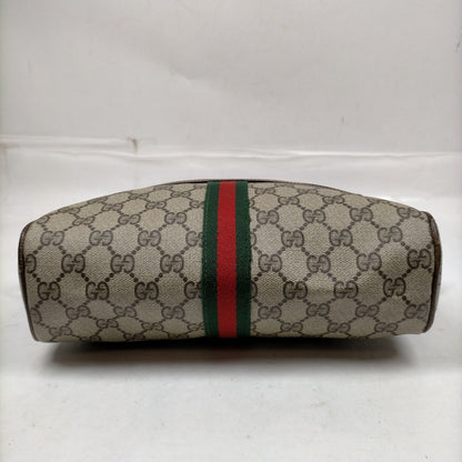 Gucci Vintage Sherry Line Brown PVC Shoulder Bag
