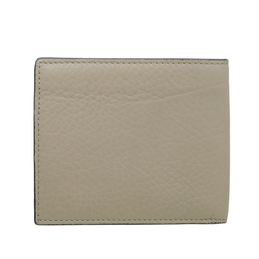 Gucci Beige Crest Stamp Bifold Wallet