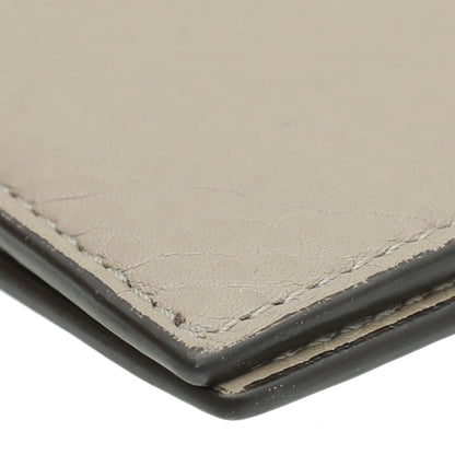 Gucci Beige Crest Stamp Bifold Wallet