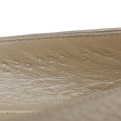 Gucci Champagne GG Buckle Flat Ballerina 37.5