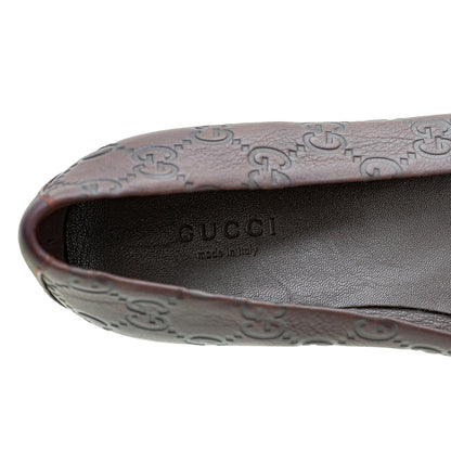 Gucci Chocolate Brown Guccissima Ballet Flats 36.5