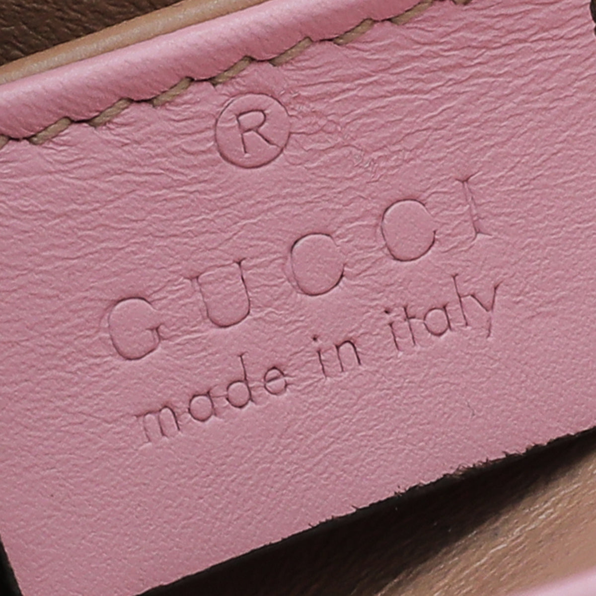 Gucci Pink Pearl Studded Queen Margaret Broadway Bag
