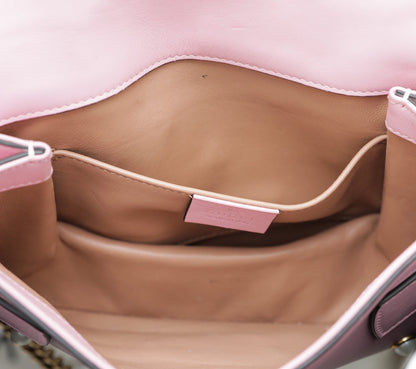 Gucci Pink Pearl Studded Queen Margaret Broadway Bag