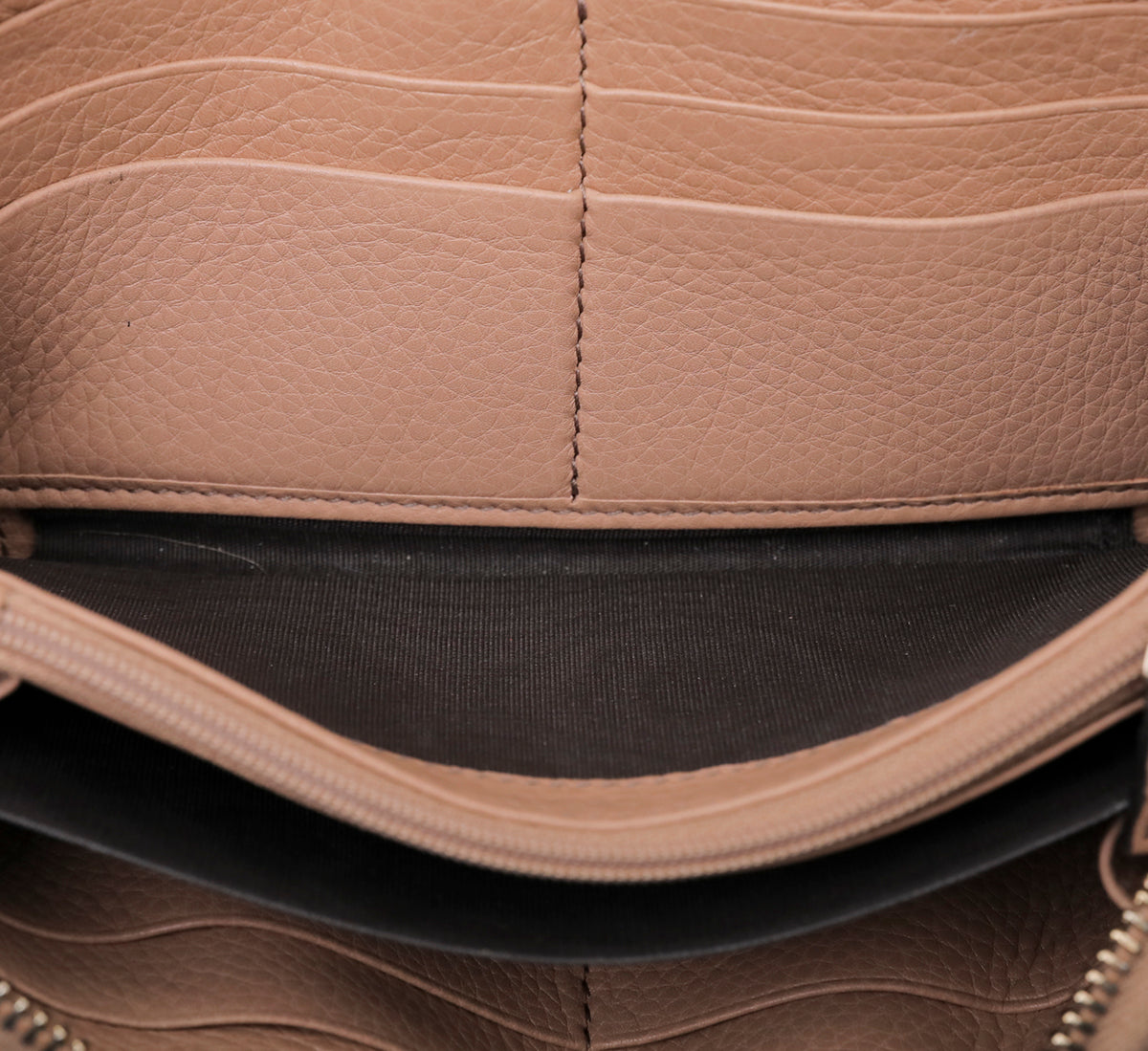 Gucci Light Brown Soho Zip Around Wallet