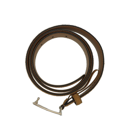 Gucci Mustard Suede Square G Buckle Belt 30