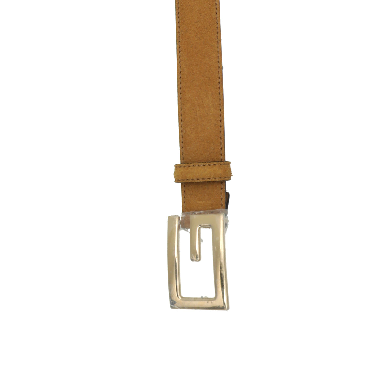 Gucci Mustard Suede Square G Buckle Belt 30