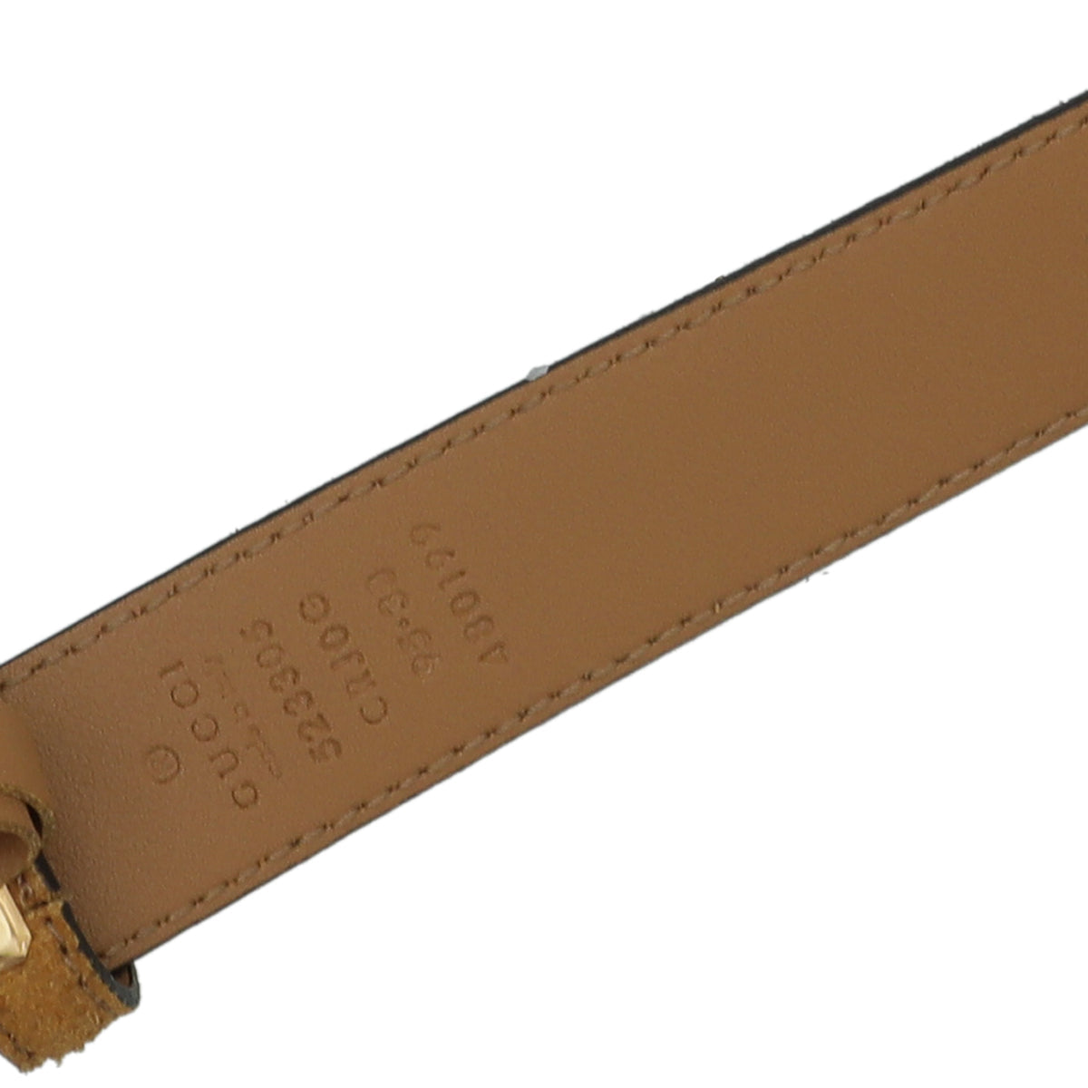 Gucci Mustard Suede Square G Buckle Belt 30