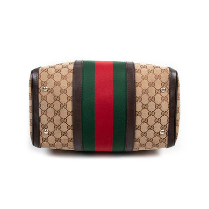 Gucci Vintage Web Boston Bag
