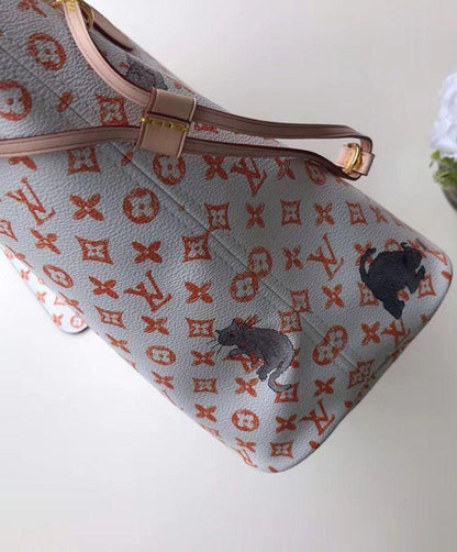 Louis Vuitton Neverfull MM Catogram White/Orange
