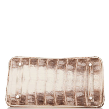 Hermes Birkin 30 Himalaya Niloticus Crocodile Palladium Hardware