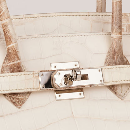 Hermes Birkin 30 Himalaya Niloticus Crocodile Palladium Hardware