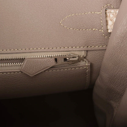 Hermes Birkin 30 Himalaya Niloticus Crocodile Palladium Hardware