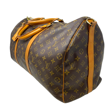 Keepall 50 Monogram Canvas Designer By Louis Vuitton  Size: Large