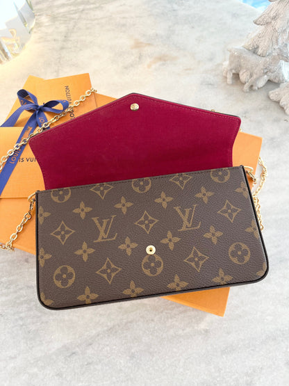 Louis Vuitton 2022 Felicie Pochette Monogram Crossbody Bag