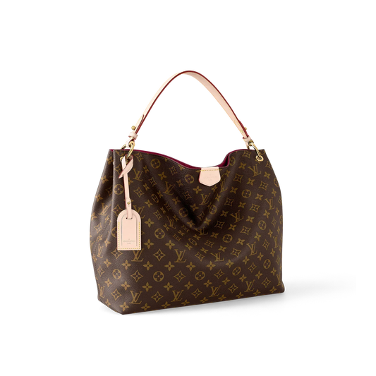 LOUIS VUITTON Graceful MM Monogram Canvas Hobo Bag in Peony