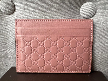 Gucci Pale Pink Guccissima Card Holder (RRP £225)