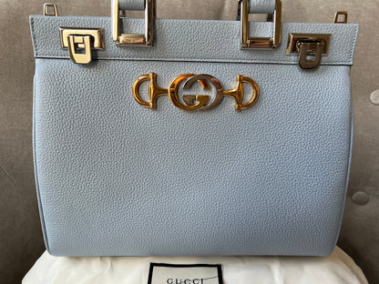 Gucci Pale Blue Medium Zumi Tote (RRP £2210)