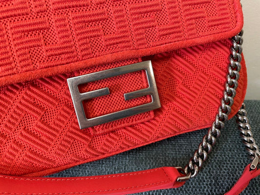 Fendi Midi Baguette Chain Bag