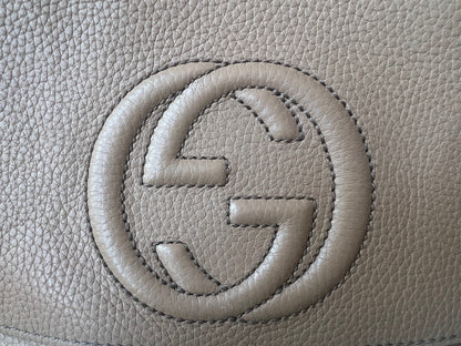 Gucci Rose Beige Soho Disco Crossbody Flap Bag (RRP £1050)