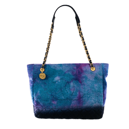 Chanel Watercolor Tweed Shopping Tote