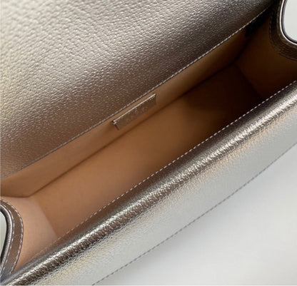 Silver leather Gucci handbag