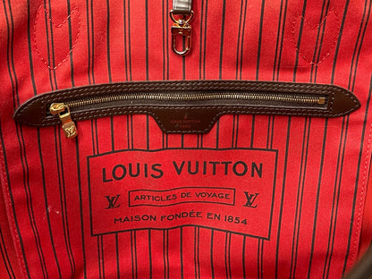 Louis Vuitton Damier Ebene Neverfull Shoulder Bag
