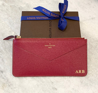 LOUIS VUITTON Calfskin Jeanne Wallet Zippy Coin Insert In Fuchsia