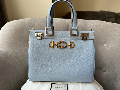 Gucci Pale Blue Medium Zumi Tote (RRP £2210)