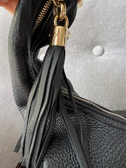 Gucci Soho Large Hobo in Black Pebbled Calfskin