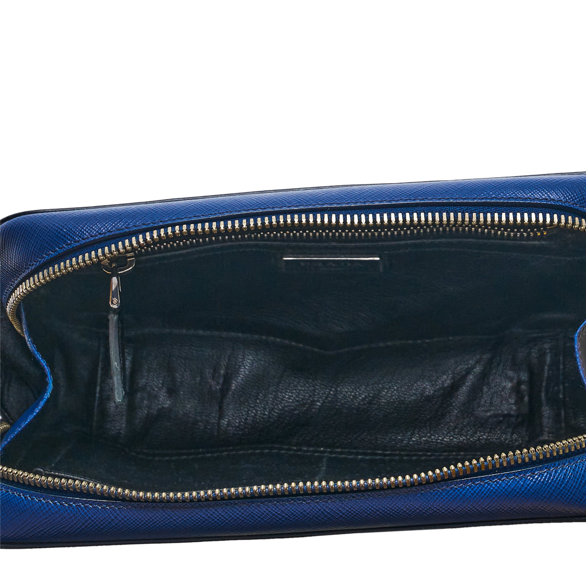 Prada Saffiano in Blue Clutch