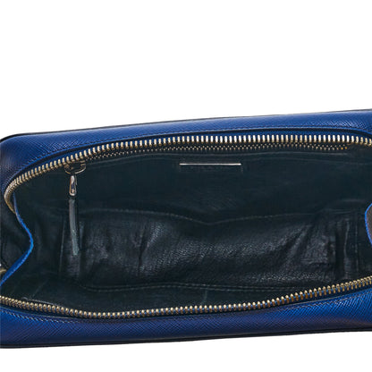 Prada Saffiano in Blue Clutch