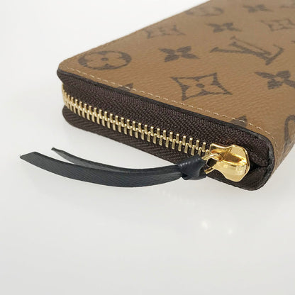 LOUIS VUITTON Monogram Reverse Portefeiulle Clemence M82336 Long wallet Round zipper