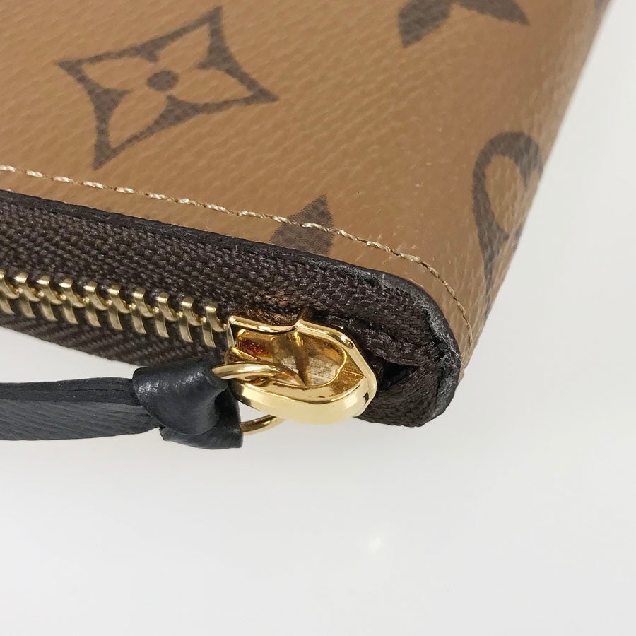 LOUIS VUITTON Monogram Reverse Portefeiulle Clemence M82336 Long wallet Round zipper
