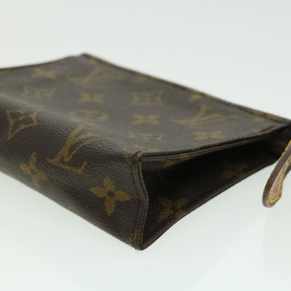LOUIS VUITTON Monogram Poche Toilette 15 Pouch M47546 LV Auth ki2186