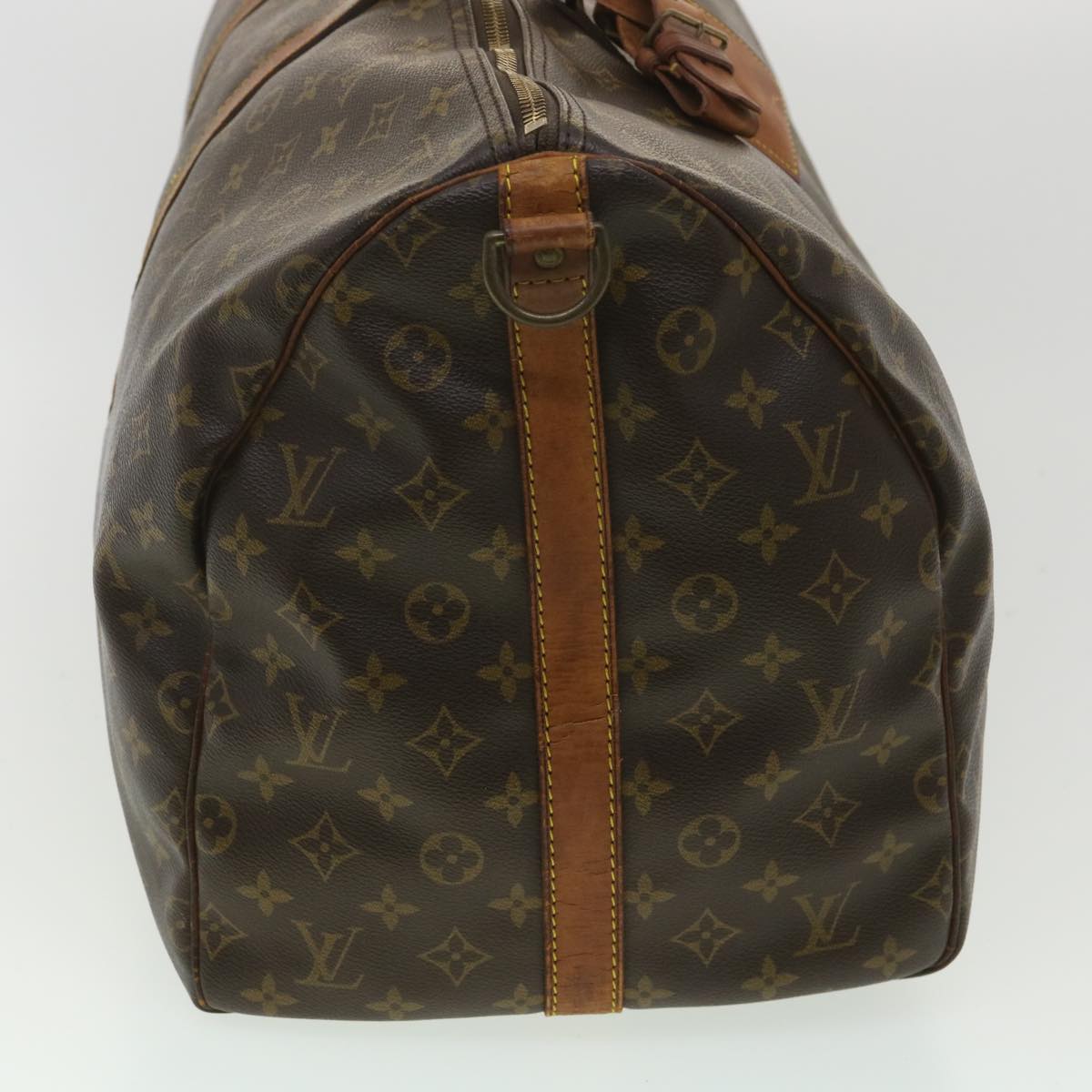LOUIS VUITTON Monogram Keepall Bandouliere 55 Boston Bag M41414 LV Auth ki2612