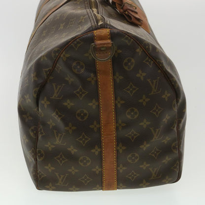 LOUIS VUITTON Monogram Keepall Bandouliere 55 Boston Bag M41414 LV Auth ki2612
