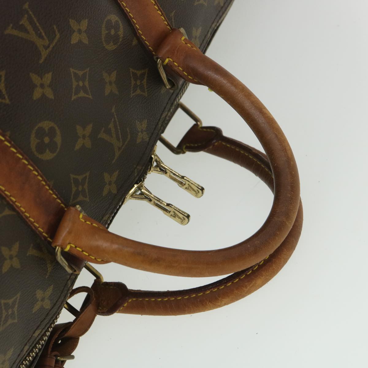 LOUIS VUITTON Monogram Keepall Bandouliere 55 Boston Bag M41414 LV Auth ki2612