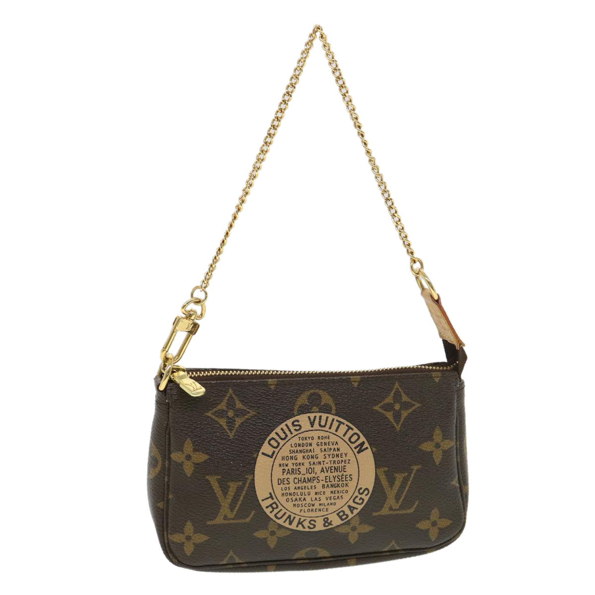 LOUIS VUITTON Monogram T&B Mini Pochette Accessoires Pouch M60153 LV Auth ki2818