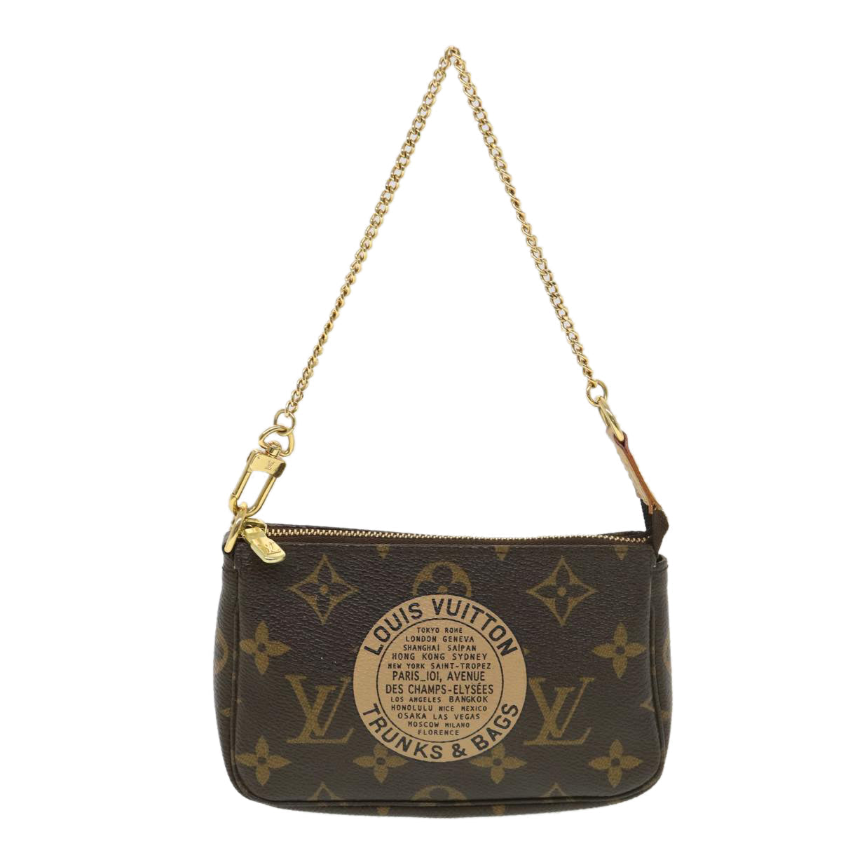 LOUIS VUITTON Monogram T&B Mini Pochette Accessoires Pouch M60153 LV Auth ki2818