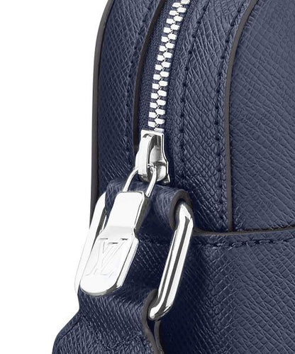 Louis Vuitton Pochette Grigori Cowhide Leather Dark Blue