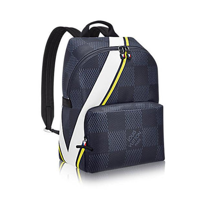 Louis Vuitton Apollo Backpack Damier Cobalt Canvas Yellow