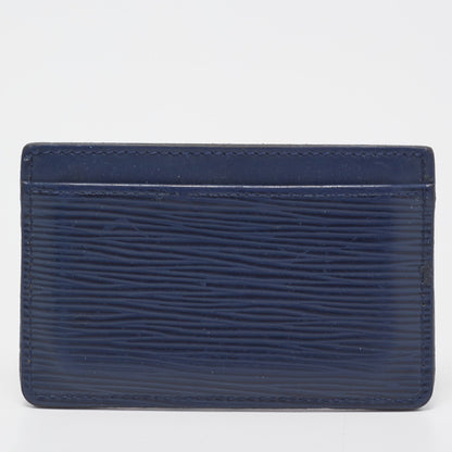 LOUIS VUITTON Indigo Epi Leather Card Holder