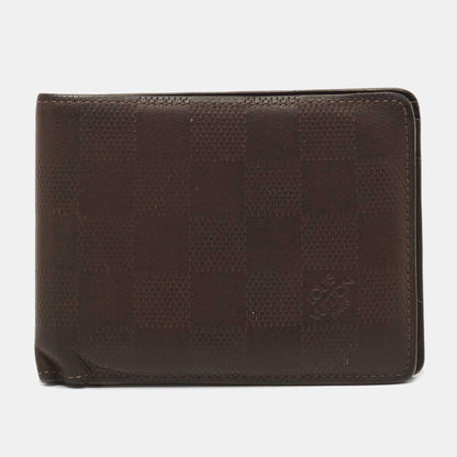 LOUIS VUITTON Brown Infini Leather Multiple Bifold Wallet